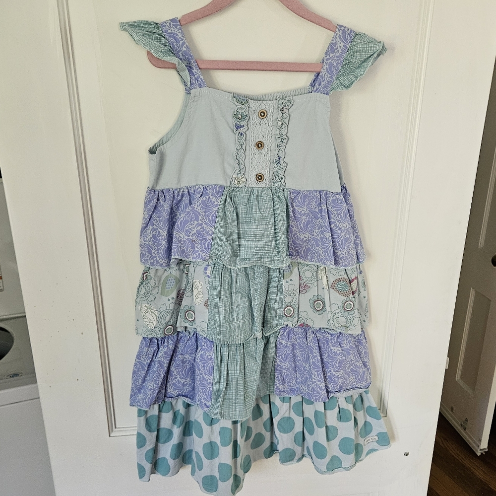 Naartjie Blue and Green Layered Kids Dress